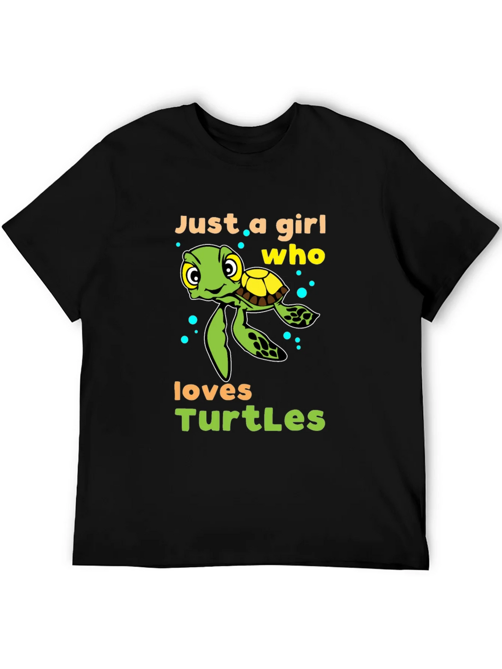 Girl Who Loves Turtles T-Shirt - Cute Sea Turtle Design product image 5