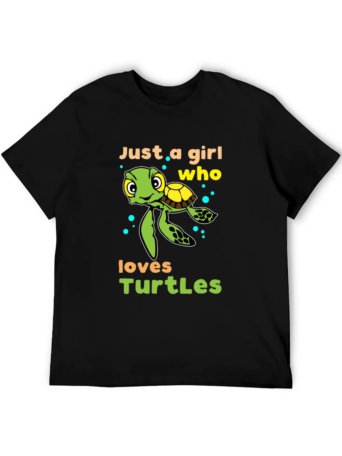 Girl Who Loves Turtles T-Shirt - Cute Sea Turtle Design product image 5