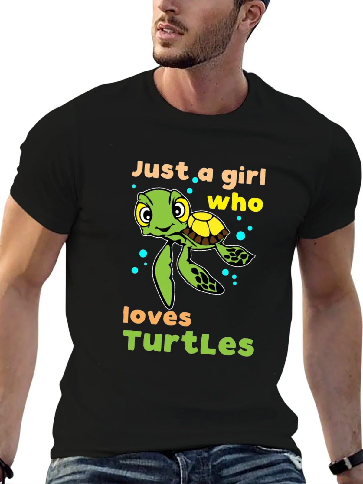 Girl Who Loves Turtles T-Shirt - Cute Sea Turtle Design product image 6