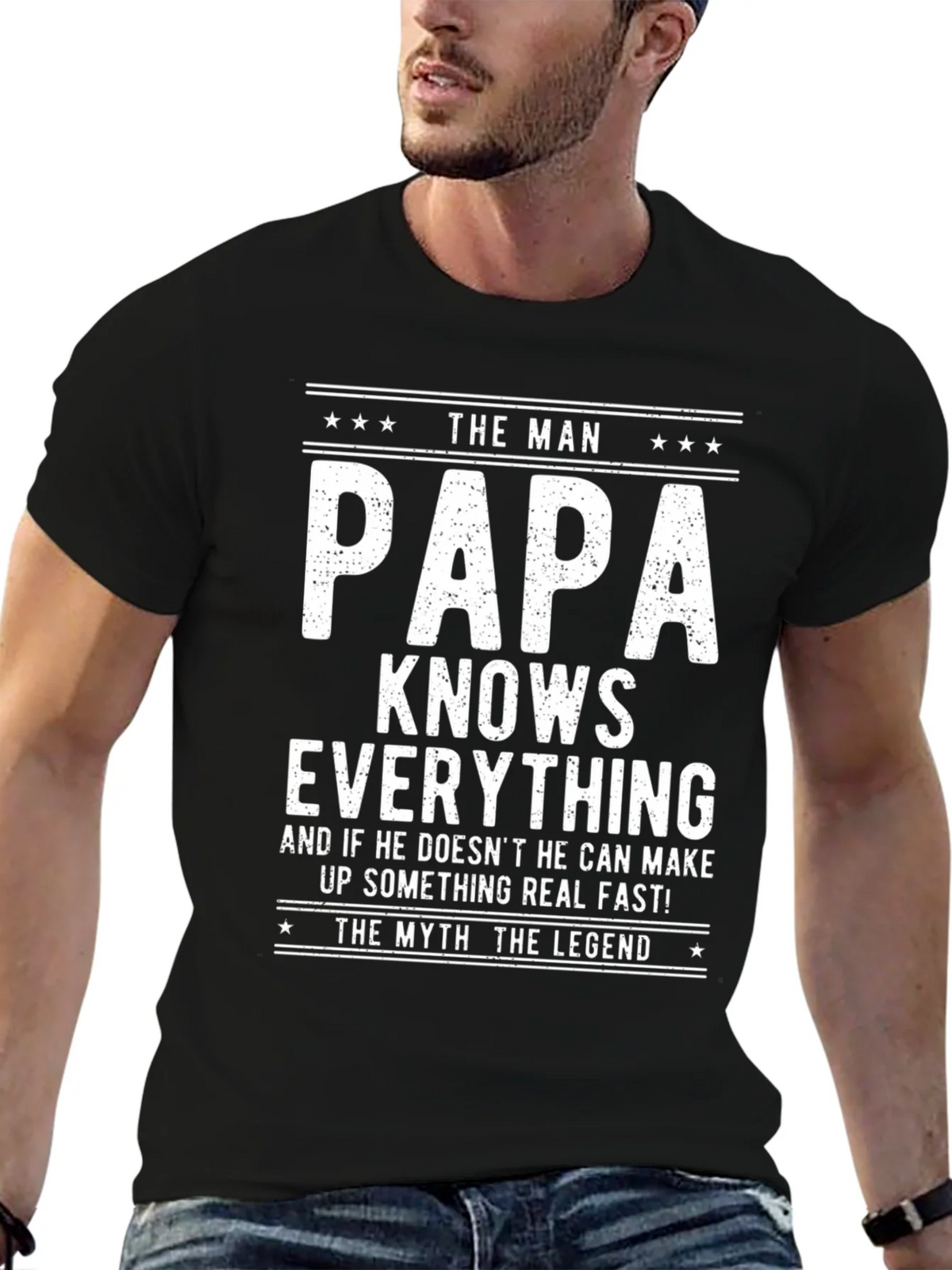 The Man Papa Knows Everything T-Shirt product image 6