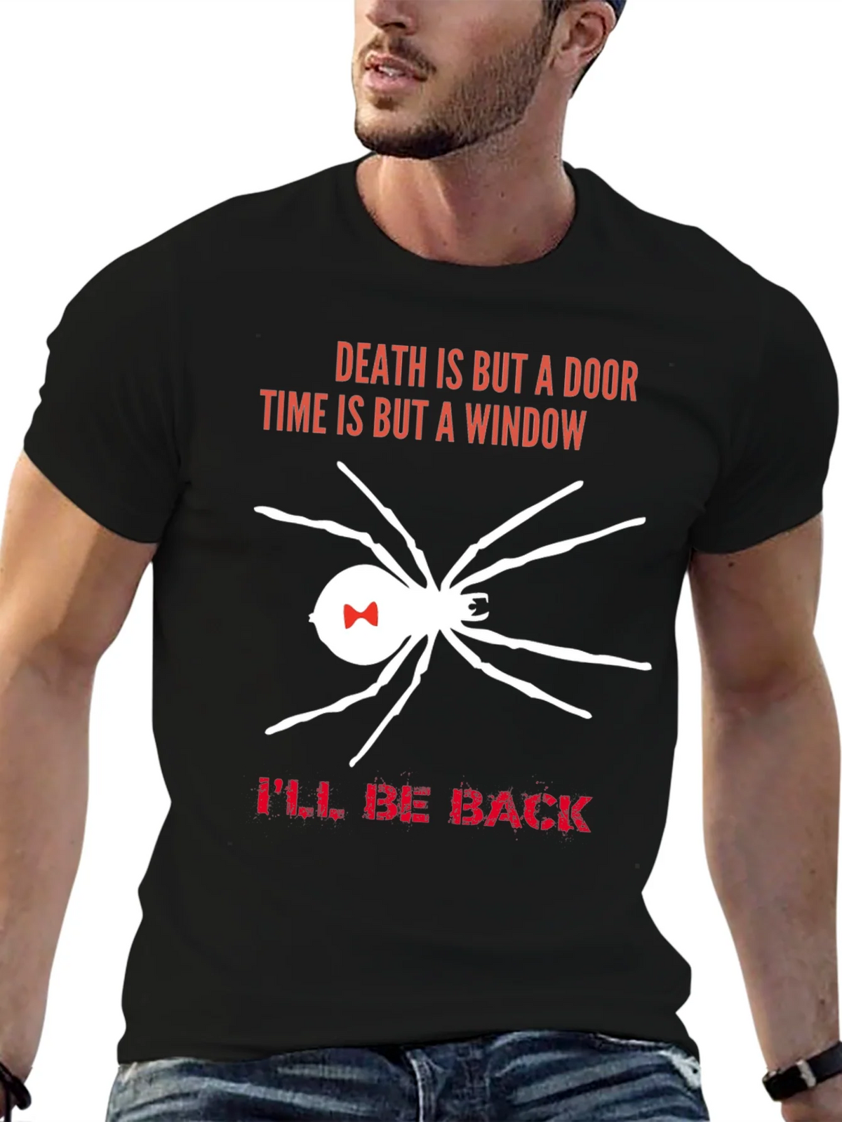 Death is But a Door T-Shirt Spider Ill Be Back product image 6