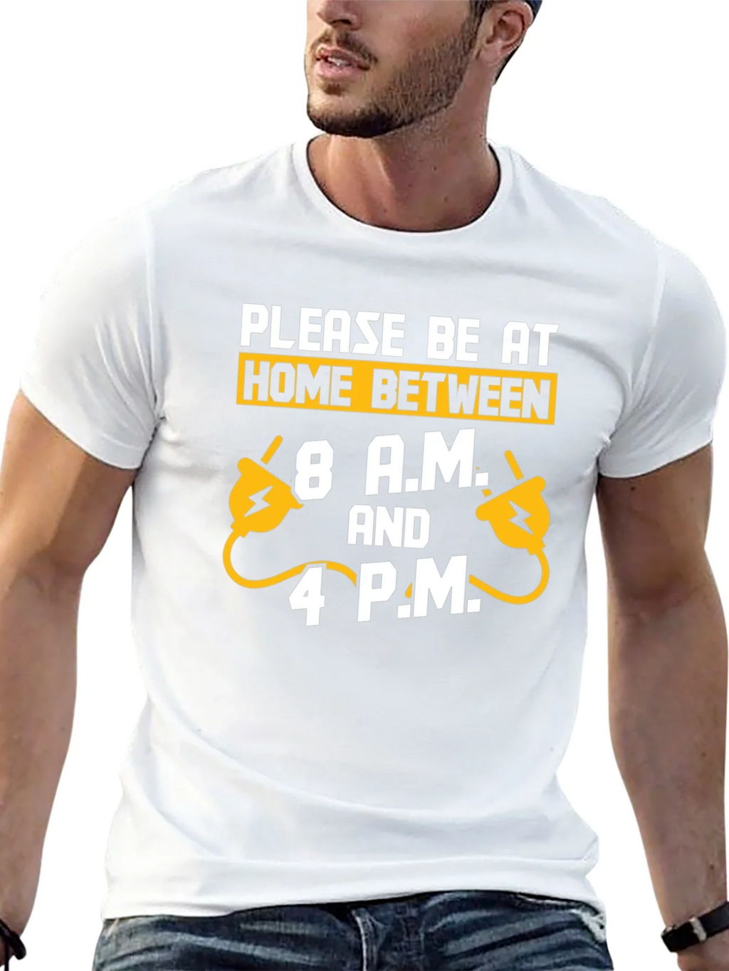 Funny Electrician Please Be Home Mens Black T-Shirt product image 7