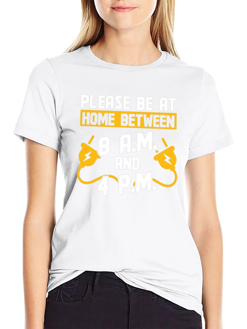 Funny Electrician Please Be Home Mens Black T-Shirt product image 5