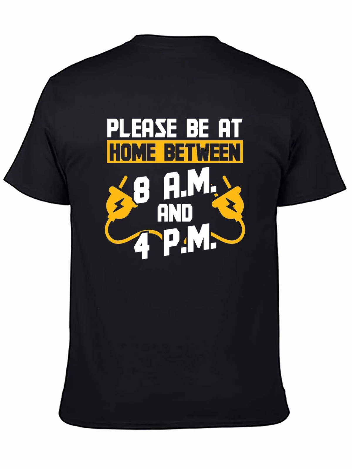 Funny Electrician Please Be Home Mens Black T-Shirt product image 3