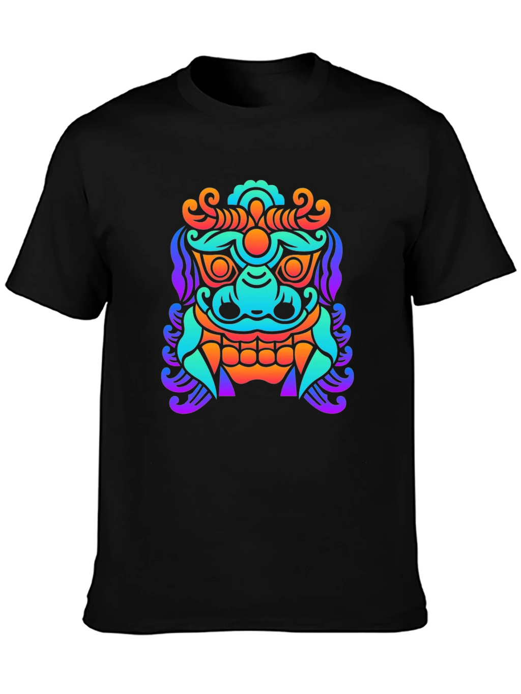 Colorful Graphic Tee - Asian Dragon Print product image 1