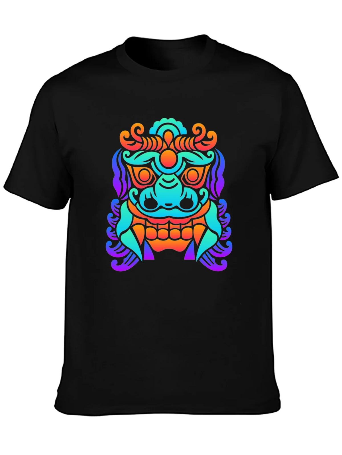 Colorful Graphic Tee - Asian Dragon Print product image 1