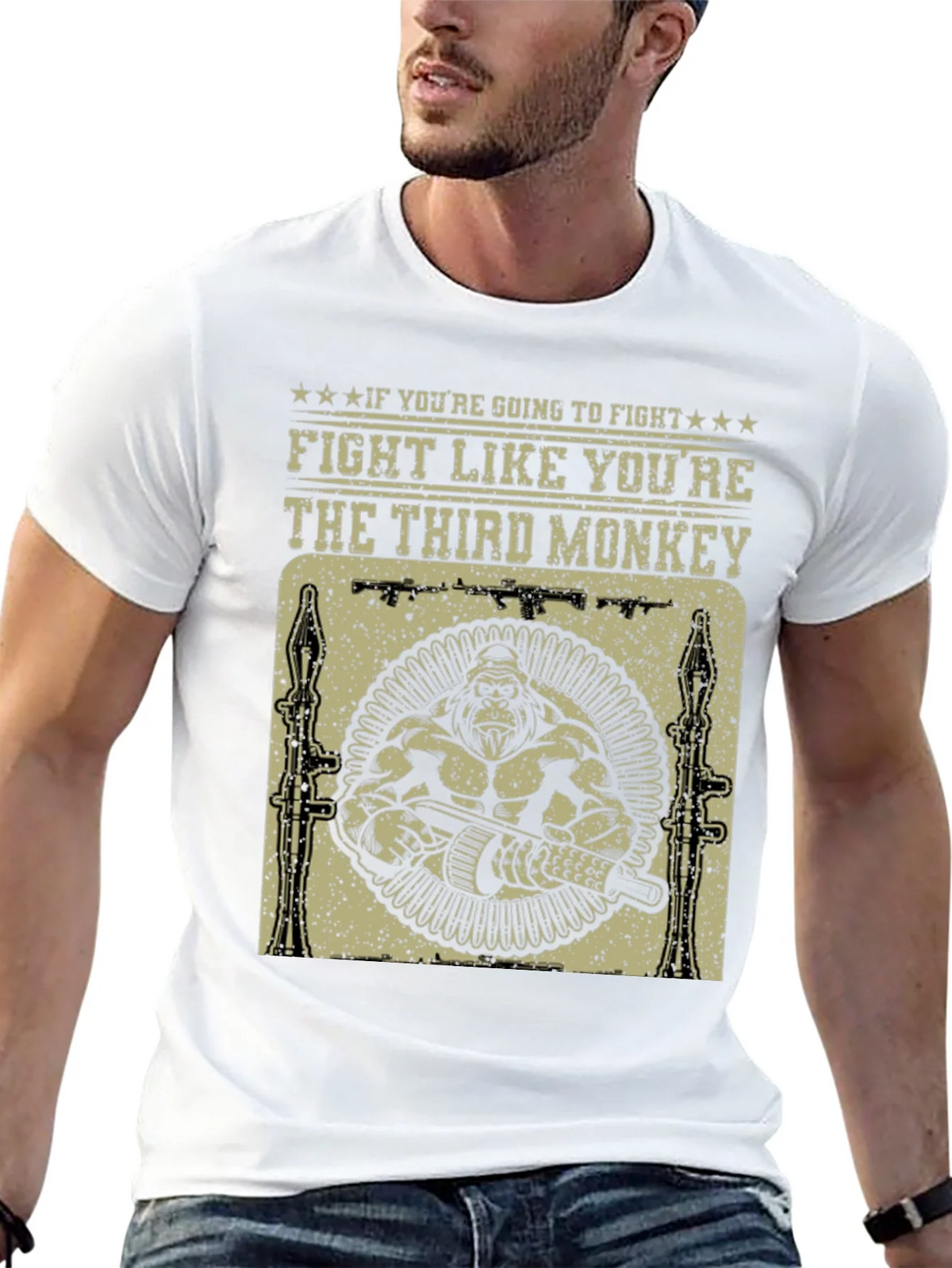Fight Like Youre The Third Monkey T-Shirt product image 8