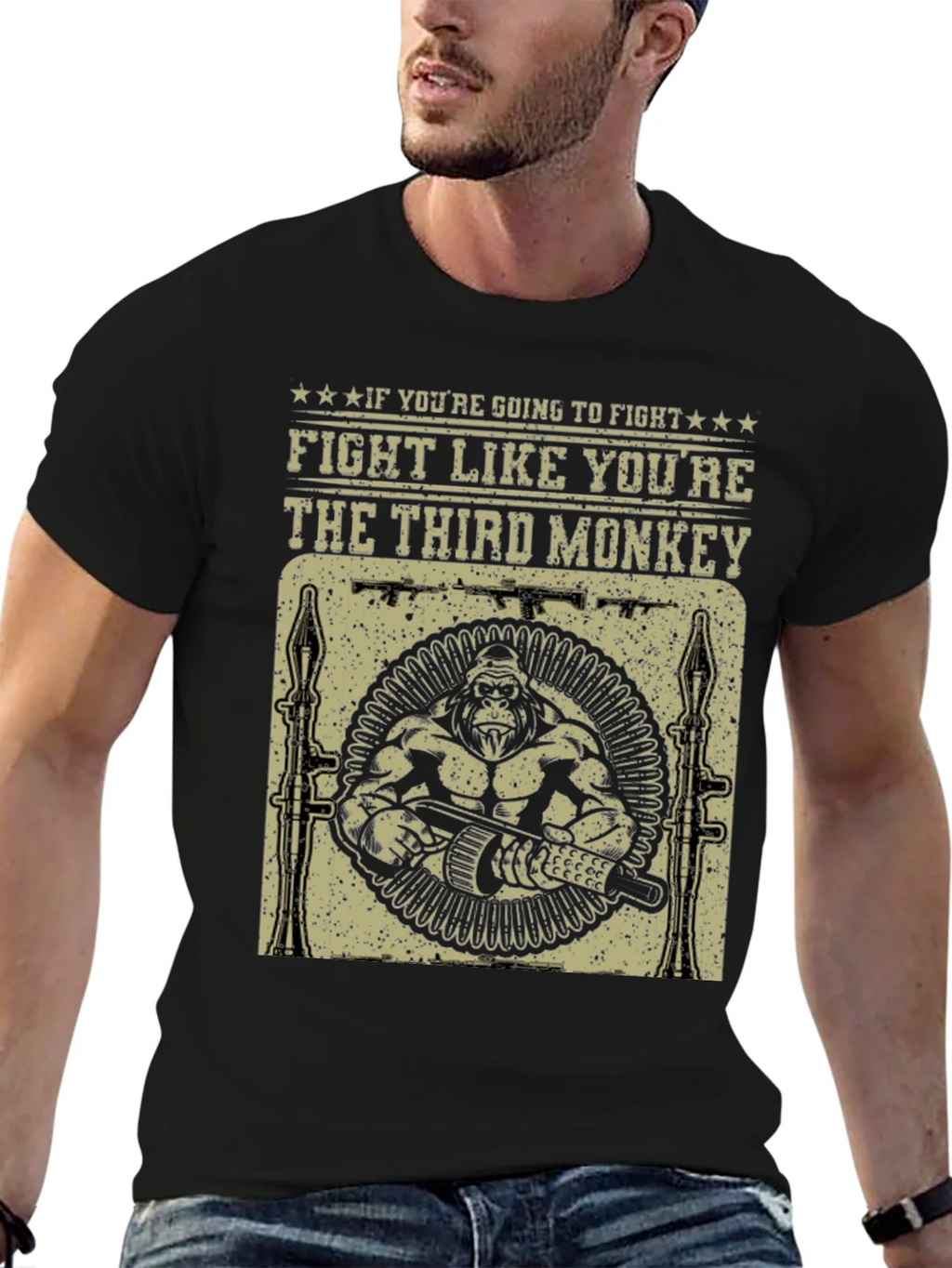 Fight Like Youre The Third Monkey T-Shirt product image 3