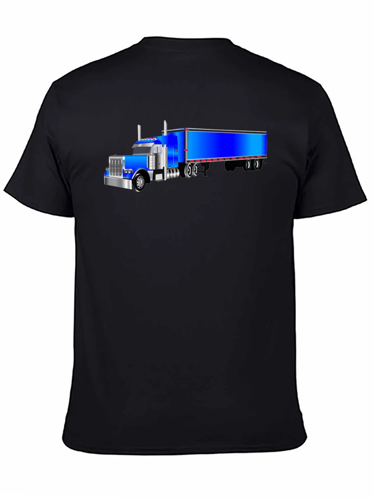Blue Truck Graphic Tee - Cool Mens Black T-Shirt product image 2