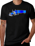Blue Truck Graphic Tee - Cool Mens Black T-Shirt product image 1