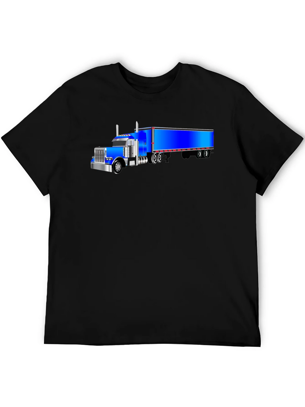 Blue Truck Graphic Tee - Cool Mens Black T-Shirt product image 3