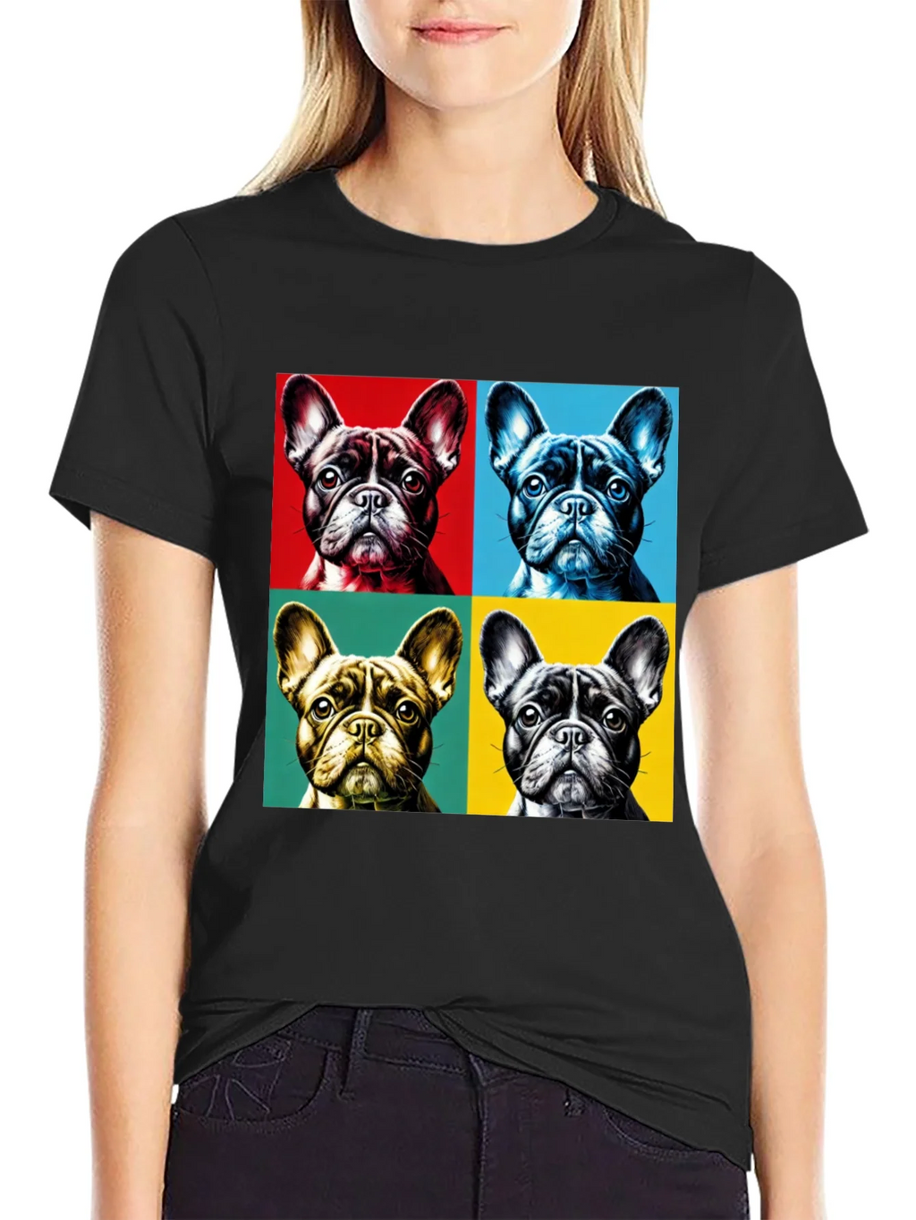 Pop Art French Bulldog Graphic Tee product image 2