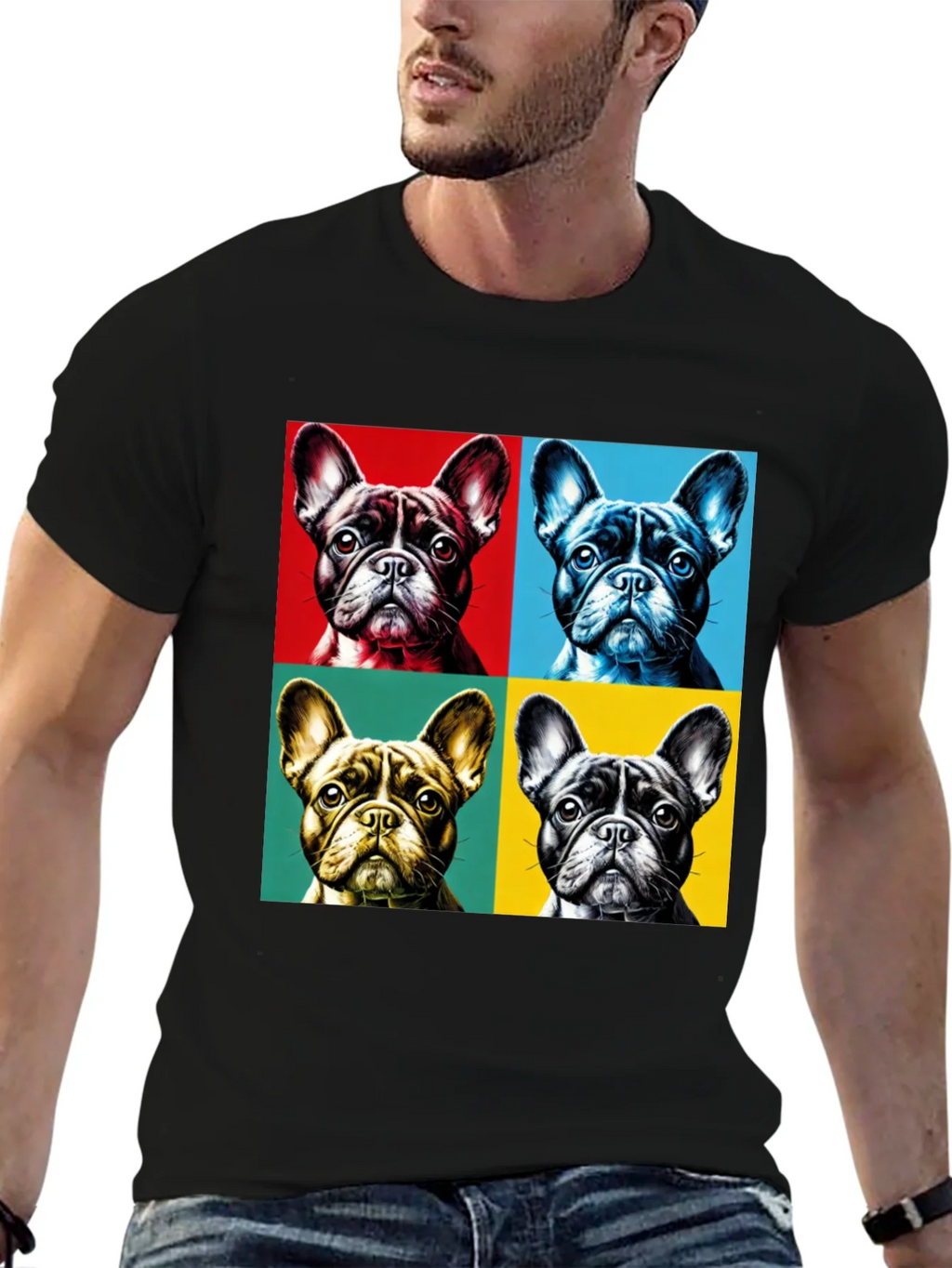 Pop Art French Bulldog Graphic Tee product image 6