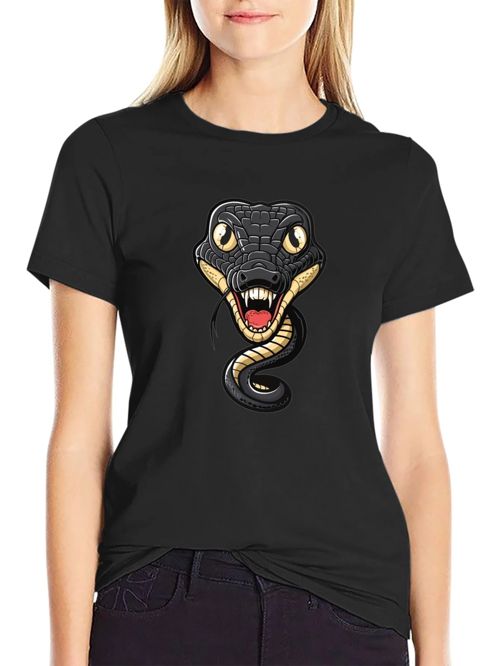 Snake Graphic Tee - Mens Black Cotton T-Shirt product image 2