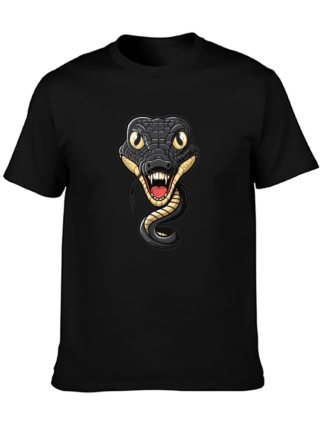 Snake Graphic Tee - Mens Black Cotton T-Shirt product image 3