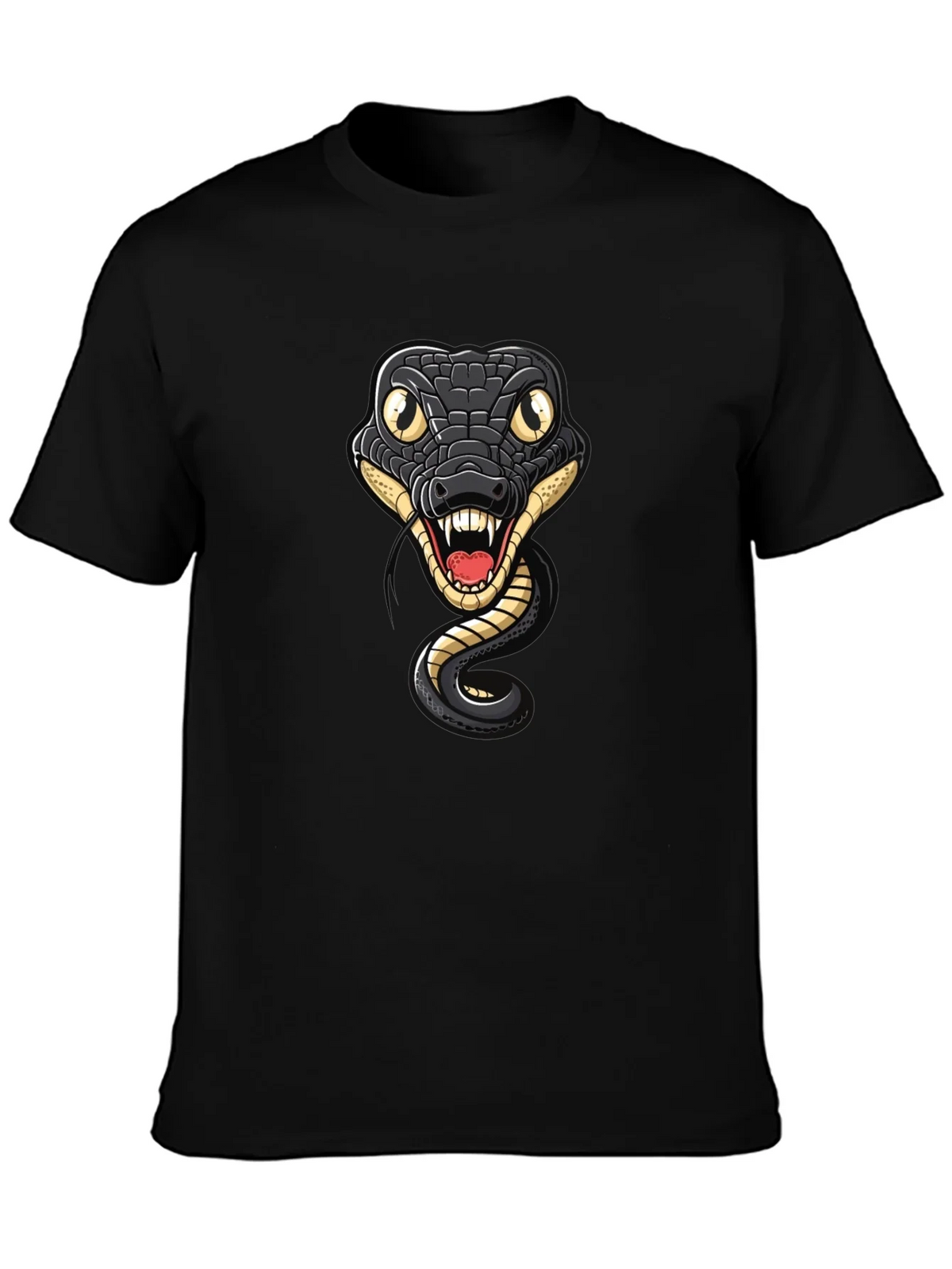 Snake Graphic Tee - Mens Black Cotton T-Shirt product image 3