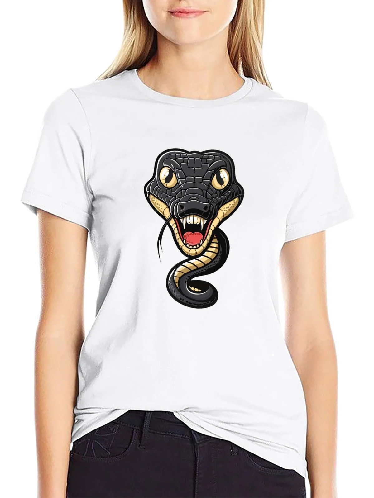 Snake Graphic Tee - Mens Black Cotton T-Shirt product image 8