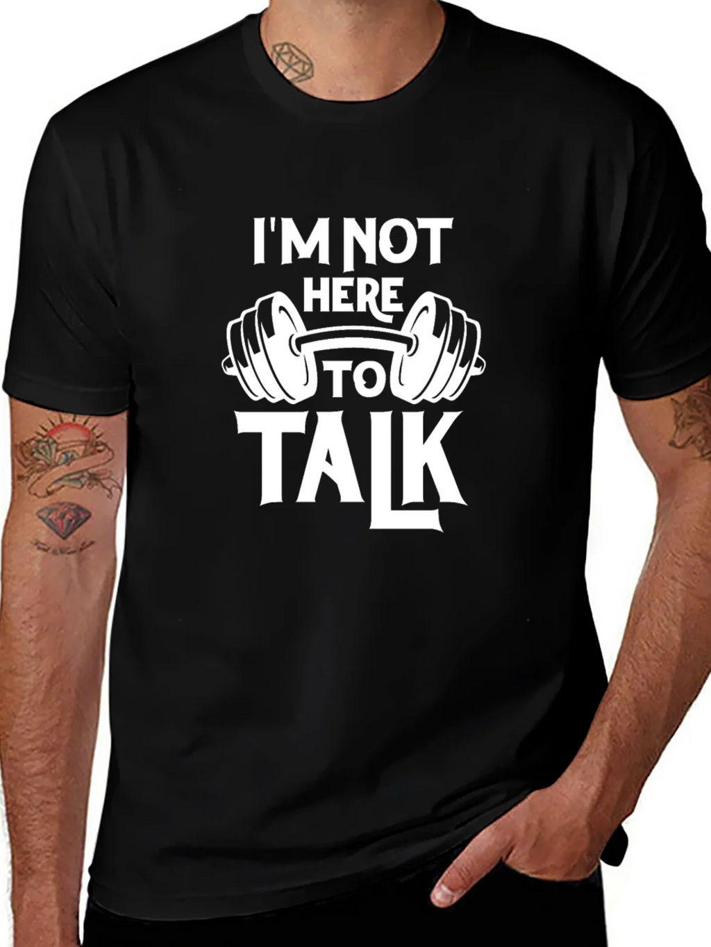 Gym Motivation T-Shirt - Im Not Here To Talk product image 1