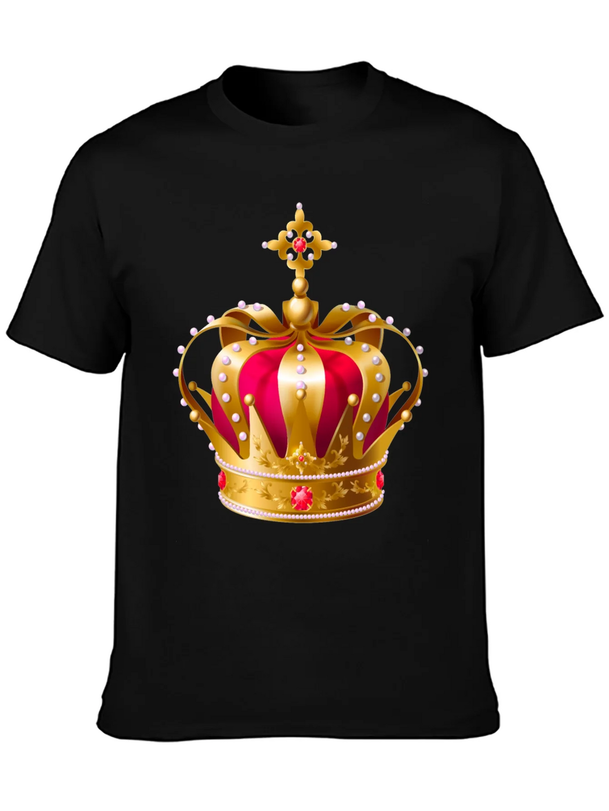 Royal Crown Graphic Tee - Gold and Red