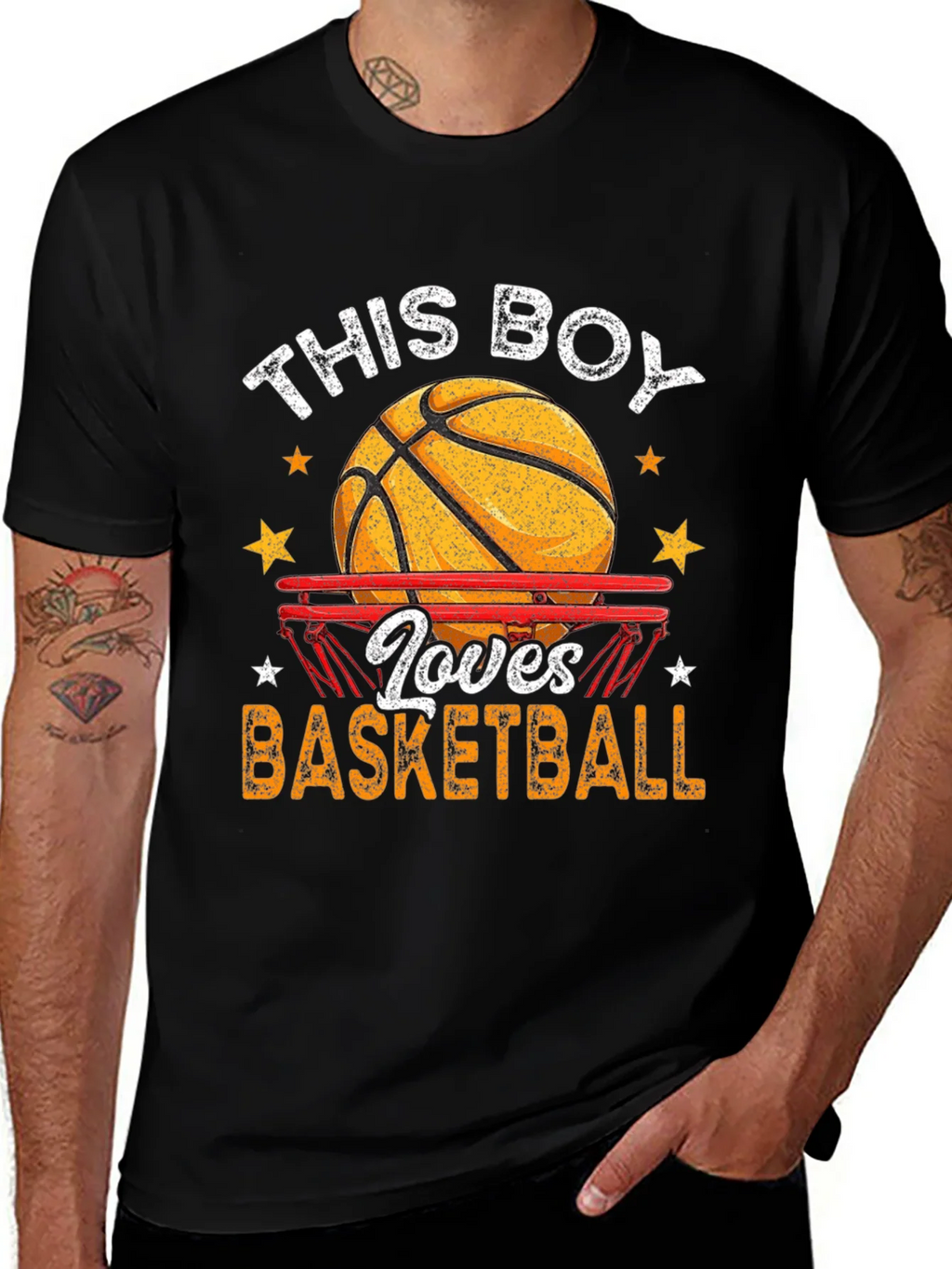 Basketball Lover Graphic T-Shirt - Black product image 1