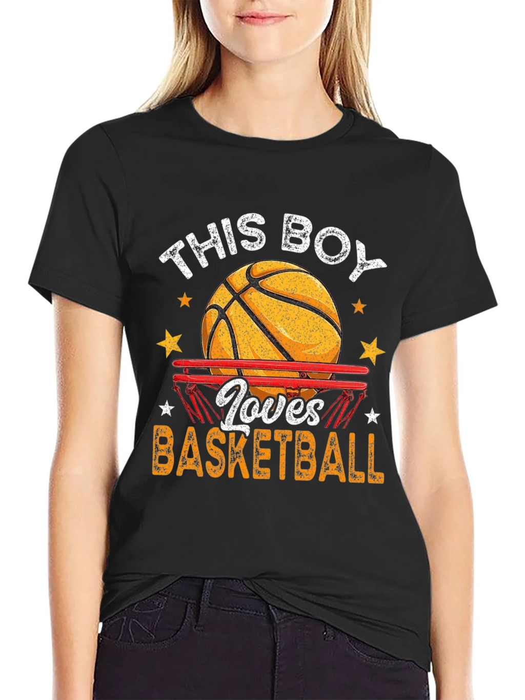 Basketball Lover Graphic T-Shirt - Black product image 2
