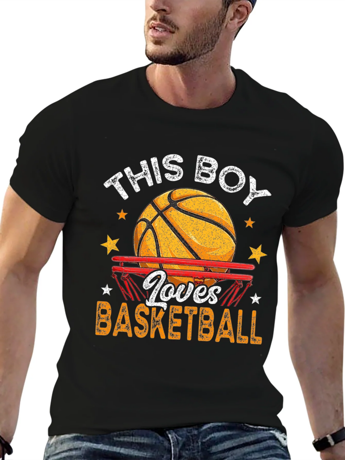 Basketball Lover Graphic T-Shirt - Black product image 6