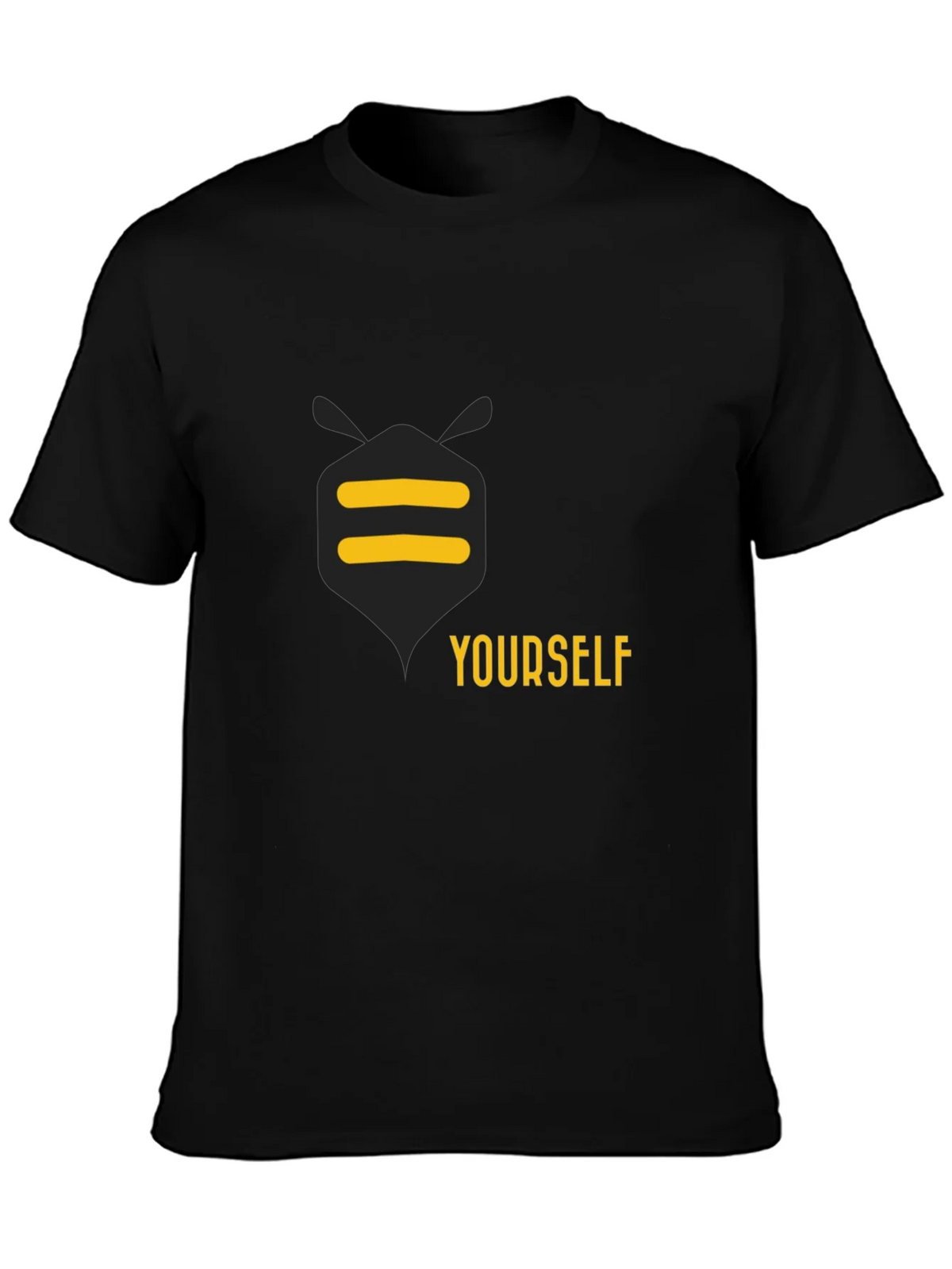 Be Yourself Graphic Tee - Black Cotton Casual T-Shirt product image 3