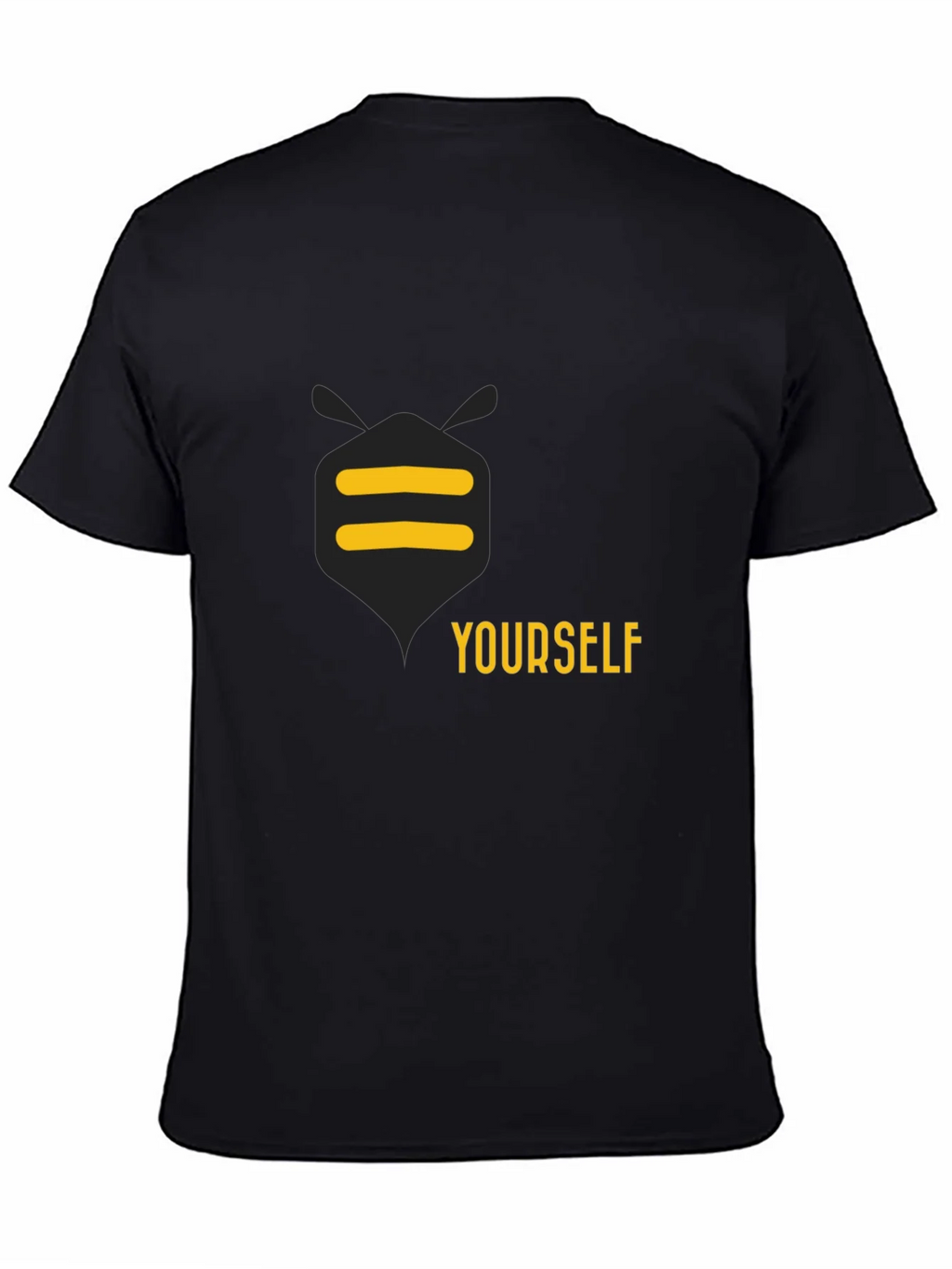 Be Yourself Graphic Tee - Black Cotton Casual T-Shirt product image 4