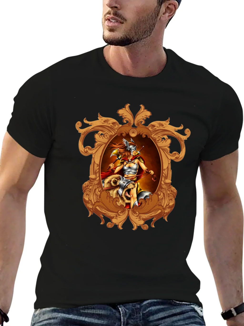 Viking Warrior Graphic Tee - Black product image 6