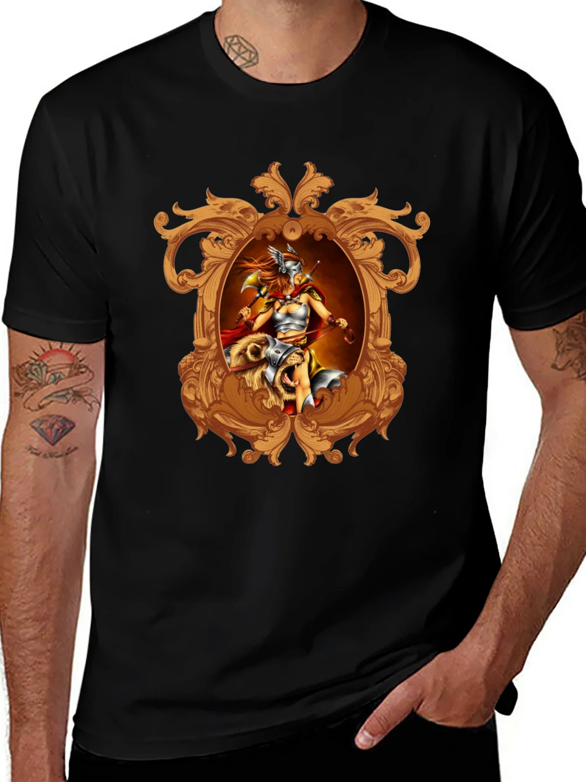 Viking Warrior Graphic Tee - Black product image 1