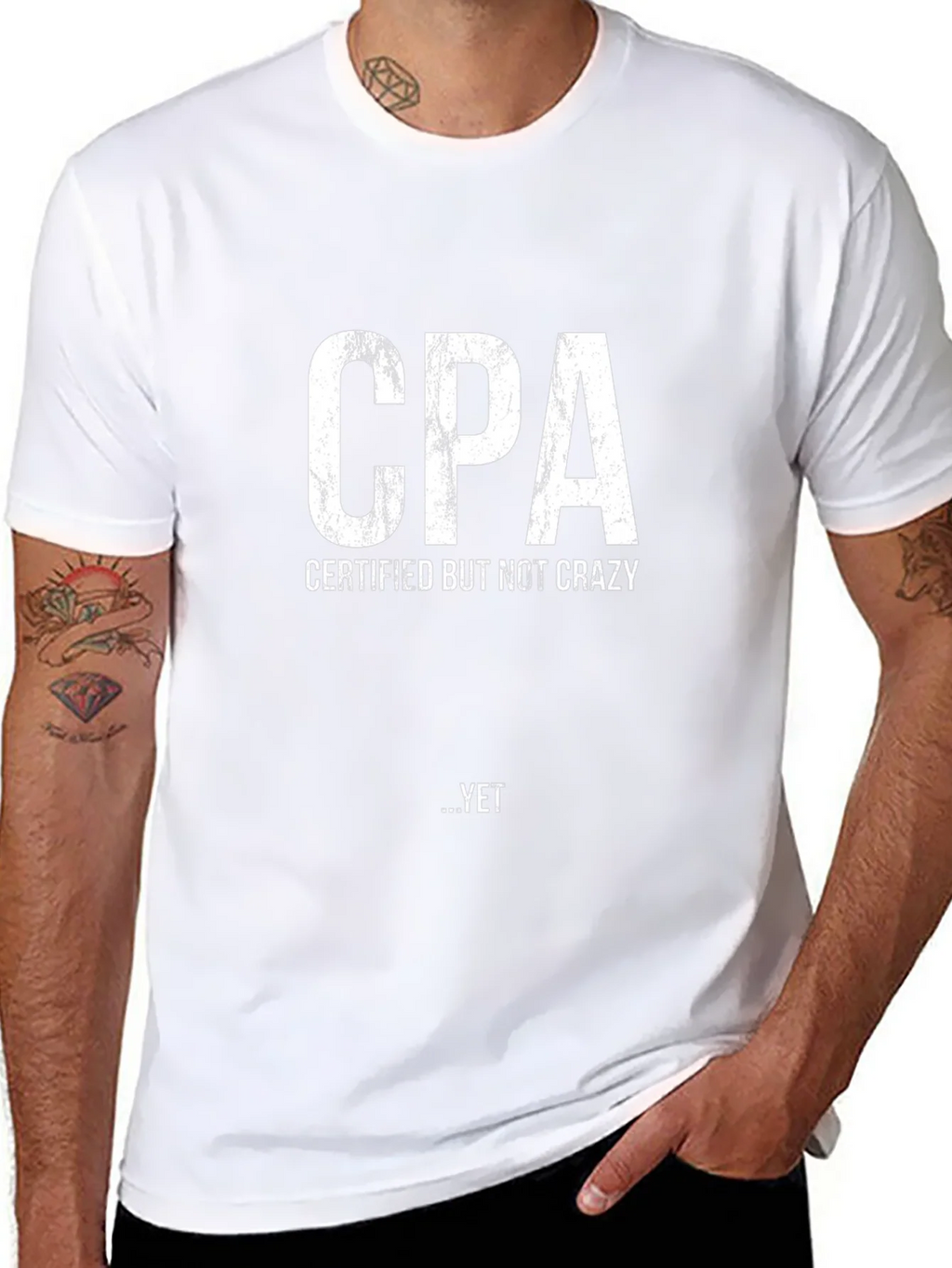 CPA Certified But Not Crazy Yet Black T-Shirt product image 7