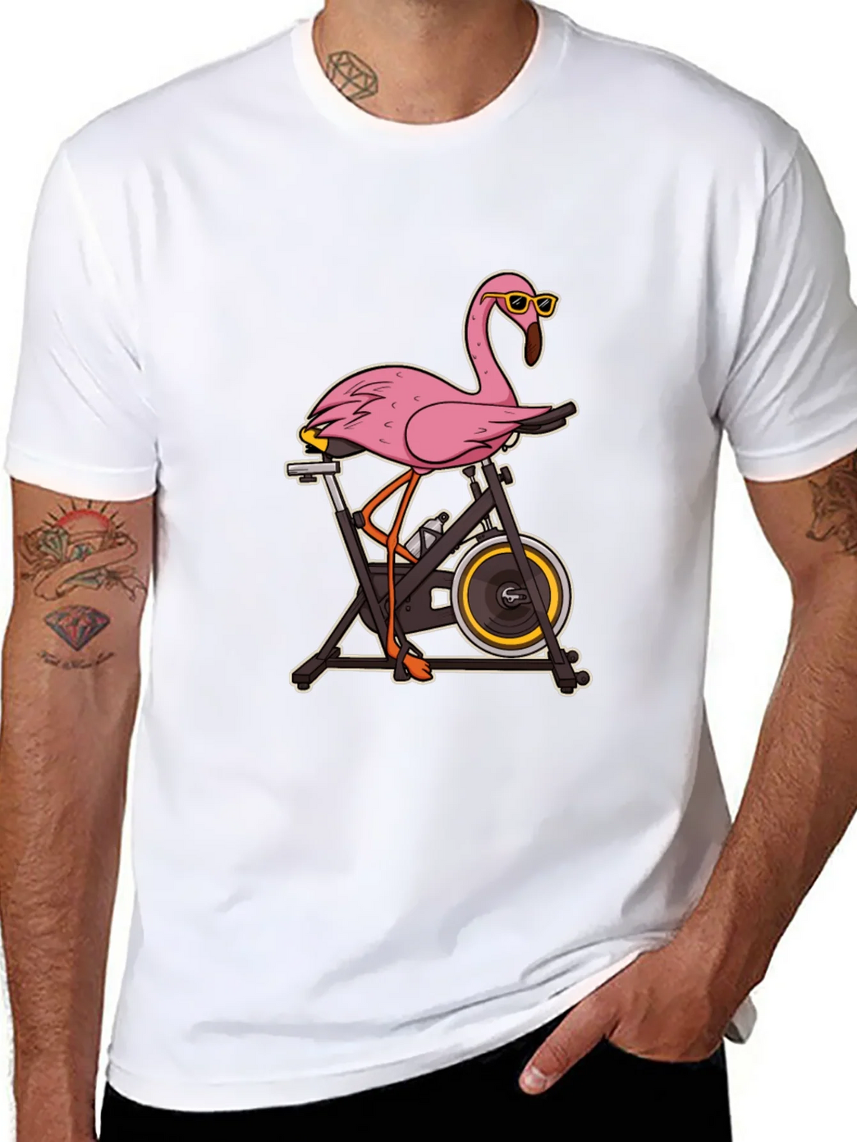 Flamingo Spin Class T-Shirt product image 7
