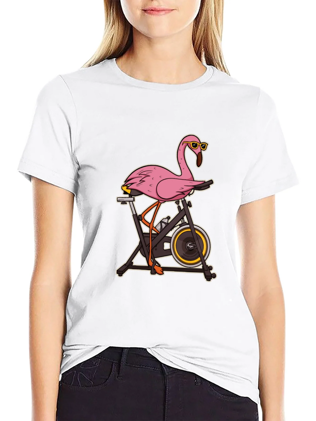 Flamingo Spin Class T-Shirt product image 8
