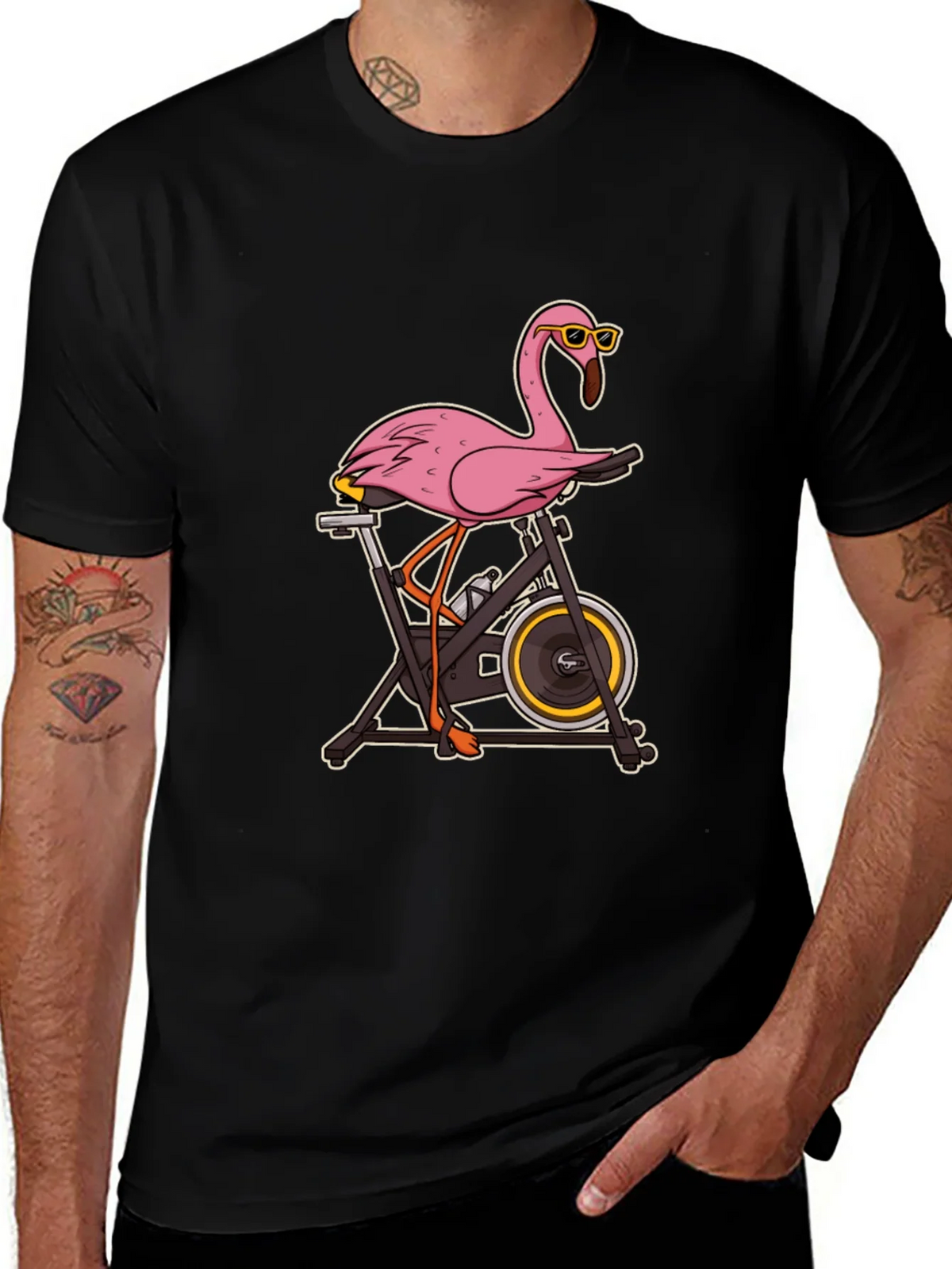 Flamingo Spin Class T-Shirt product image 1