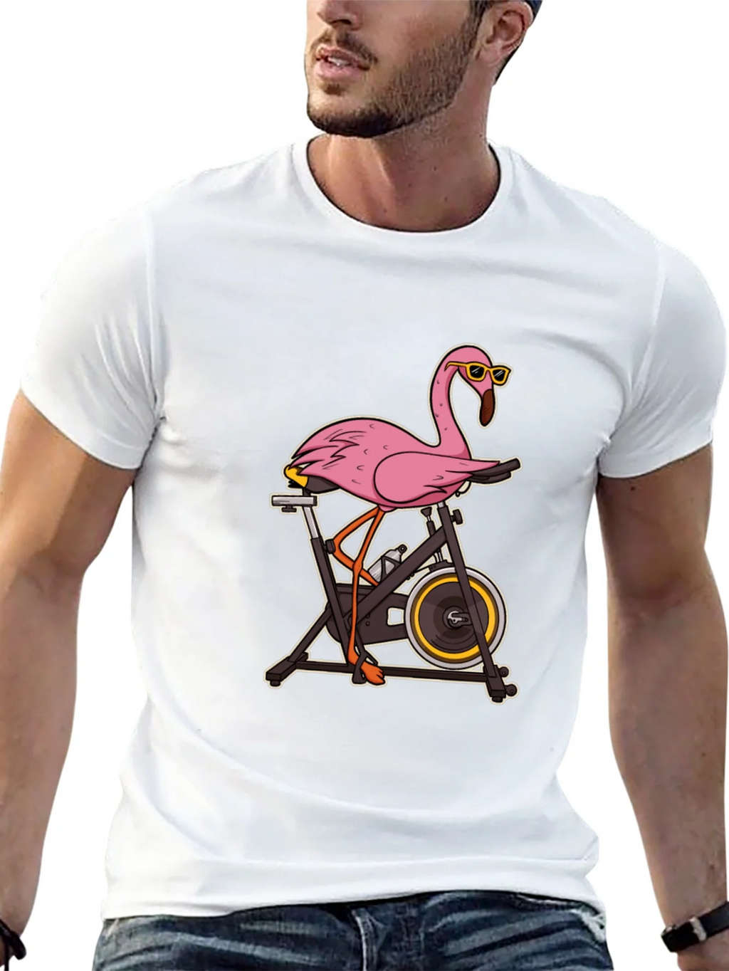 Flamingo Spin Class T-Shirt product image 12