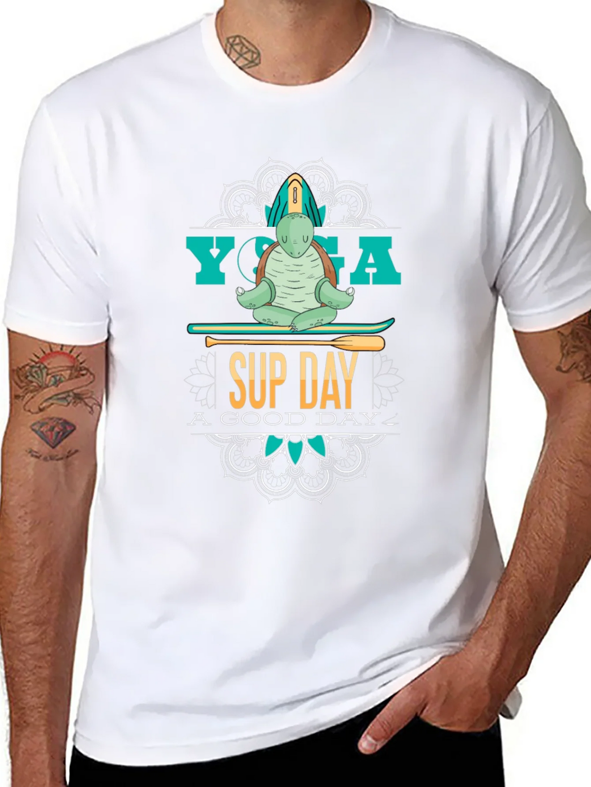 Yoga Sup Day Turtle T-Shirt - Relax and Enjoy! product image 3