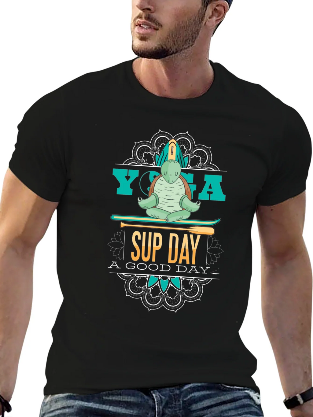 Yoga Sup Day Turtle T-Shirt - Relax and Enjoy! product image 2