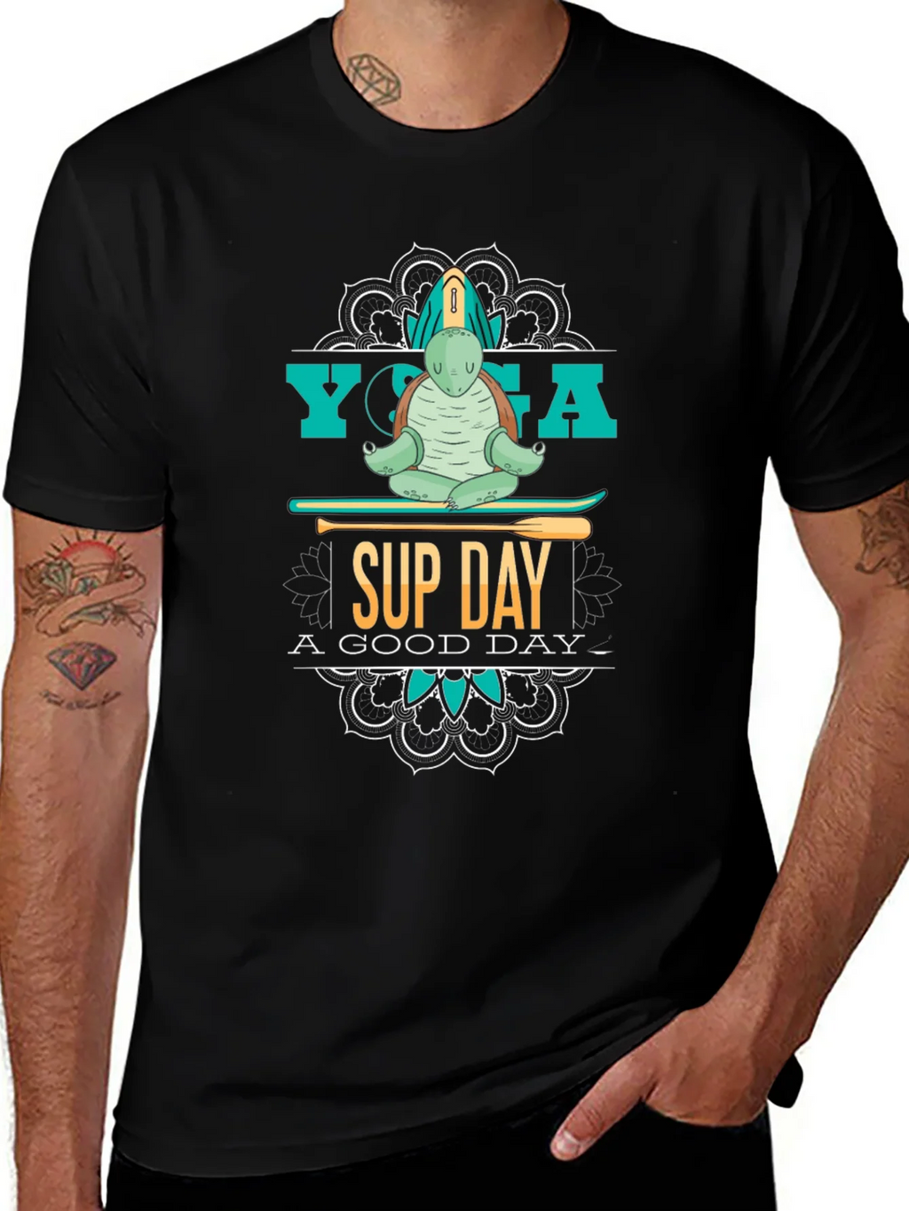 Yoga Sup Day Turtle T-Shirt - Relax and Enjoy! product image 1