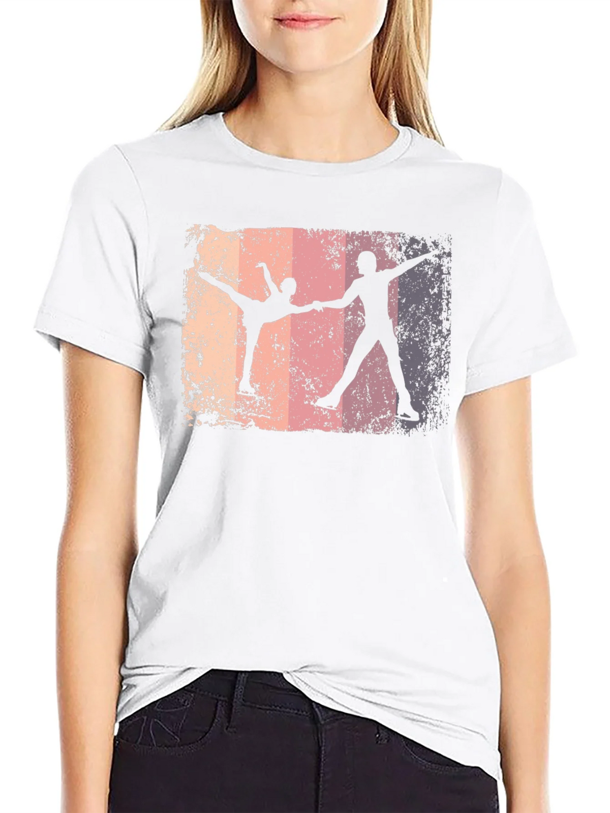Ice Skating Silhouette T-Shirt product image 8
