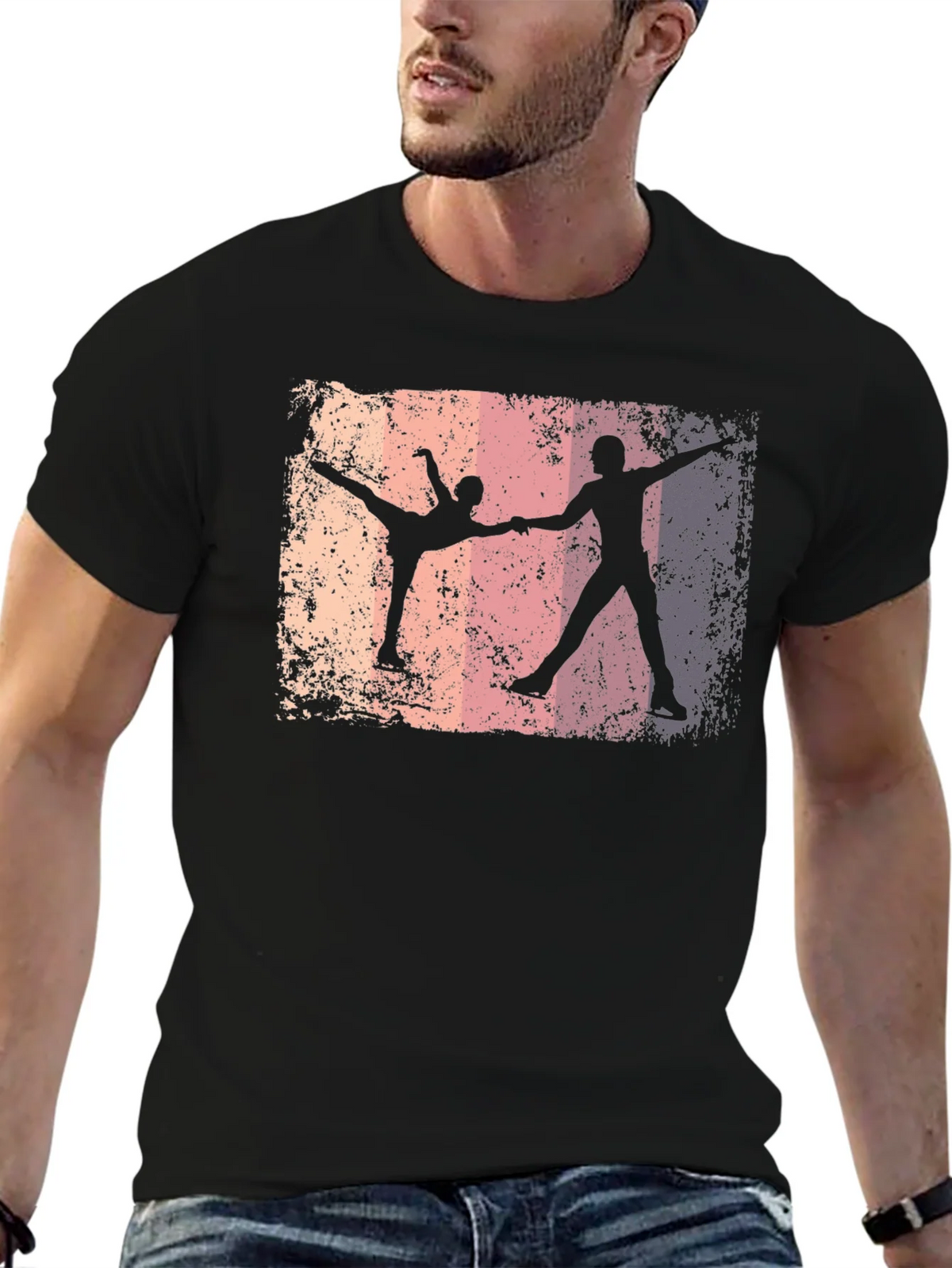 Ice Skating Silhouette T-Shirt product image 6