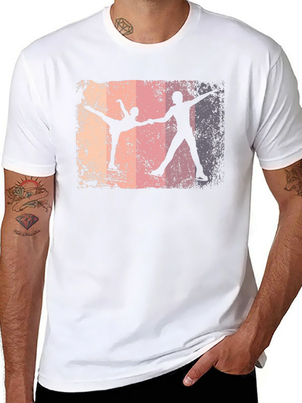 Ice Skating Silhouette T-Shirt product image 7