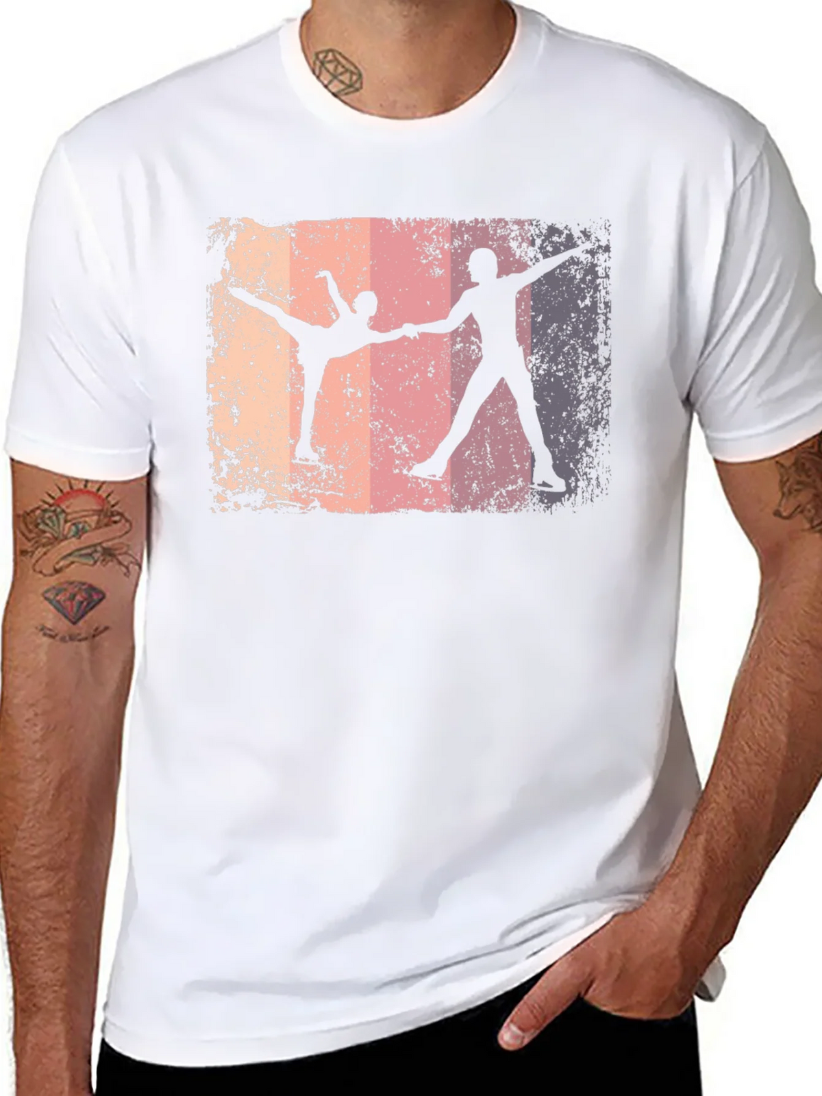 Ice Skating Silhouette T-Shirt product image 7