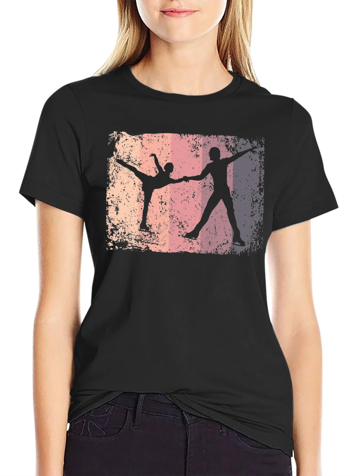 Ice Skating Silhouette T-Shirt product image 2