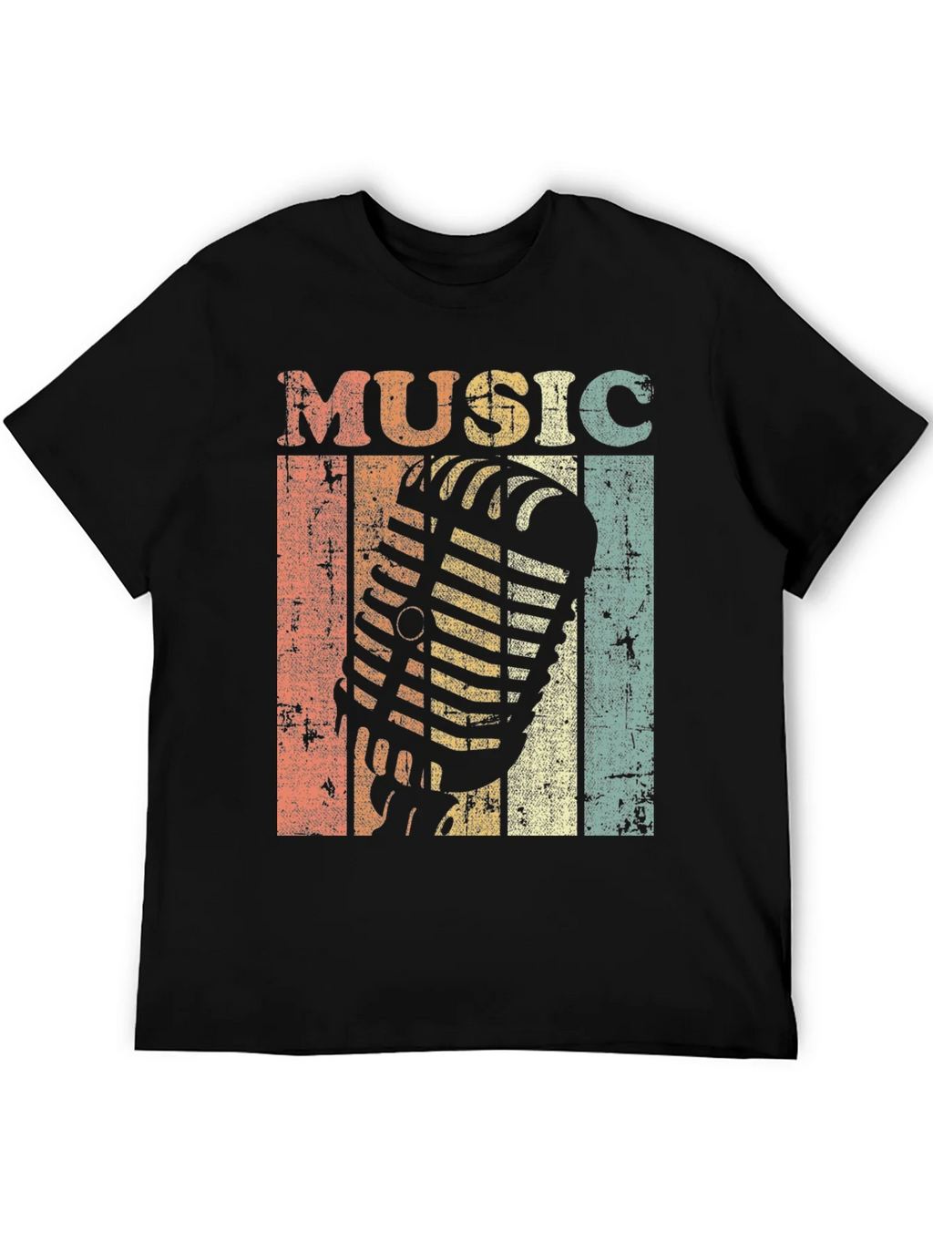 Vintage Music Microphone Graphic Tee product image 4