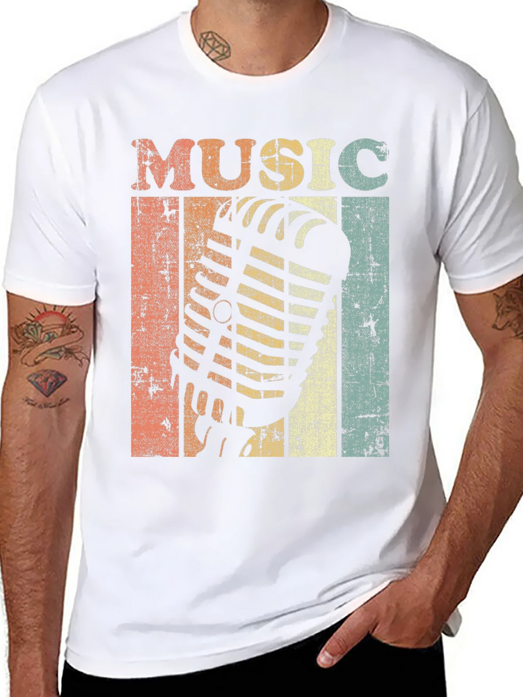 Vintage Music Microphone Graphic Tee product image 6