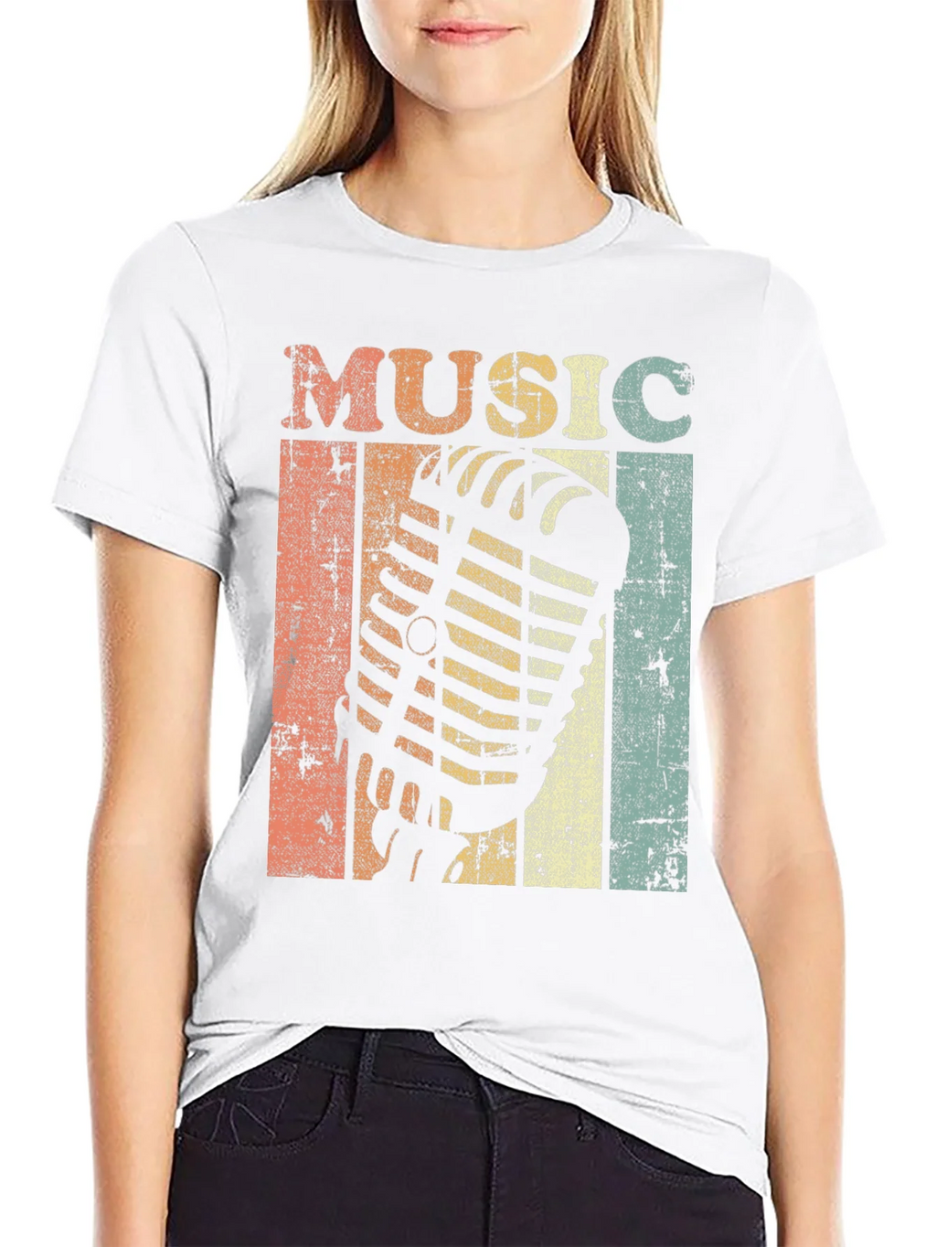 Vintage Music Microphone Graphic Tee product image 7