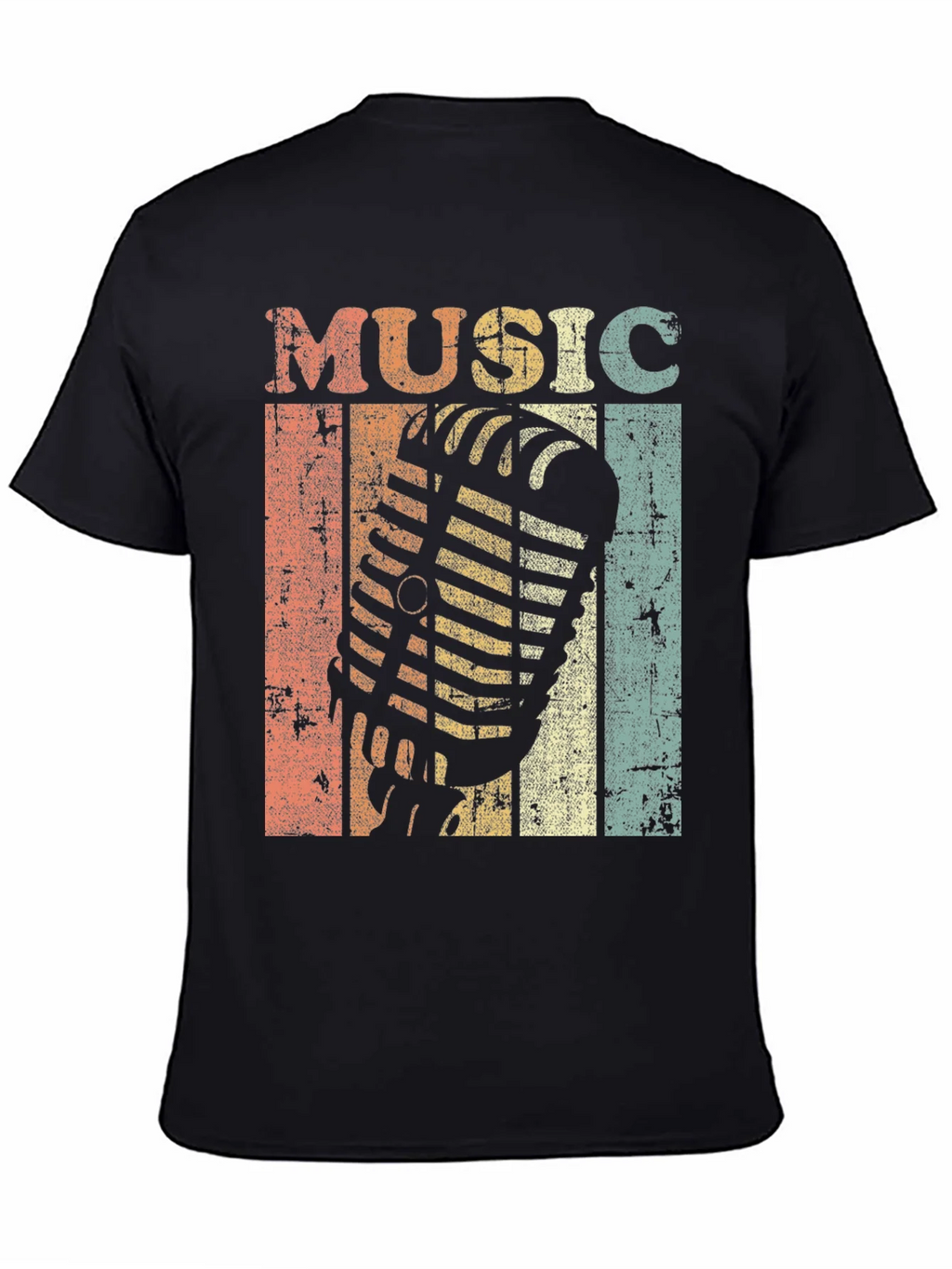 Vintage Music Microphone Graphic Tee product image 3