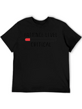 Patience Level Critical Black T-Shirt product image 1