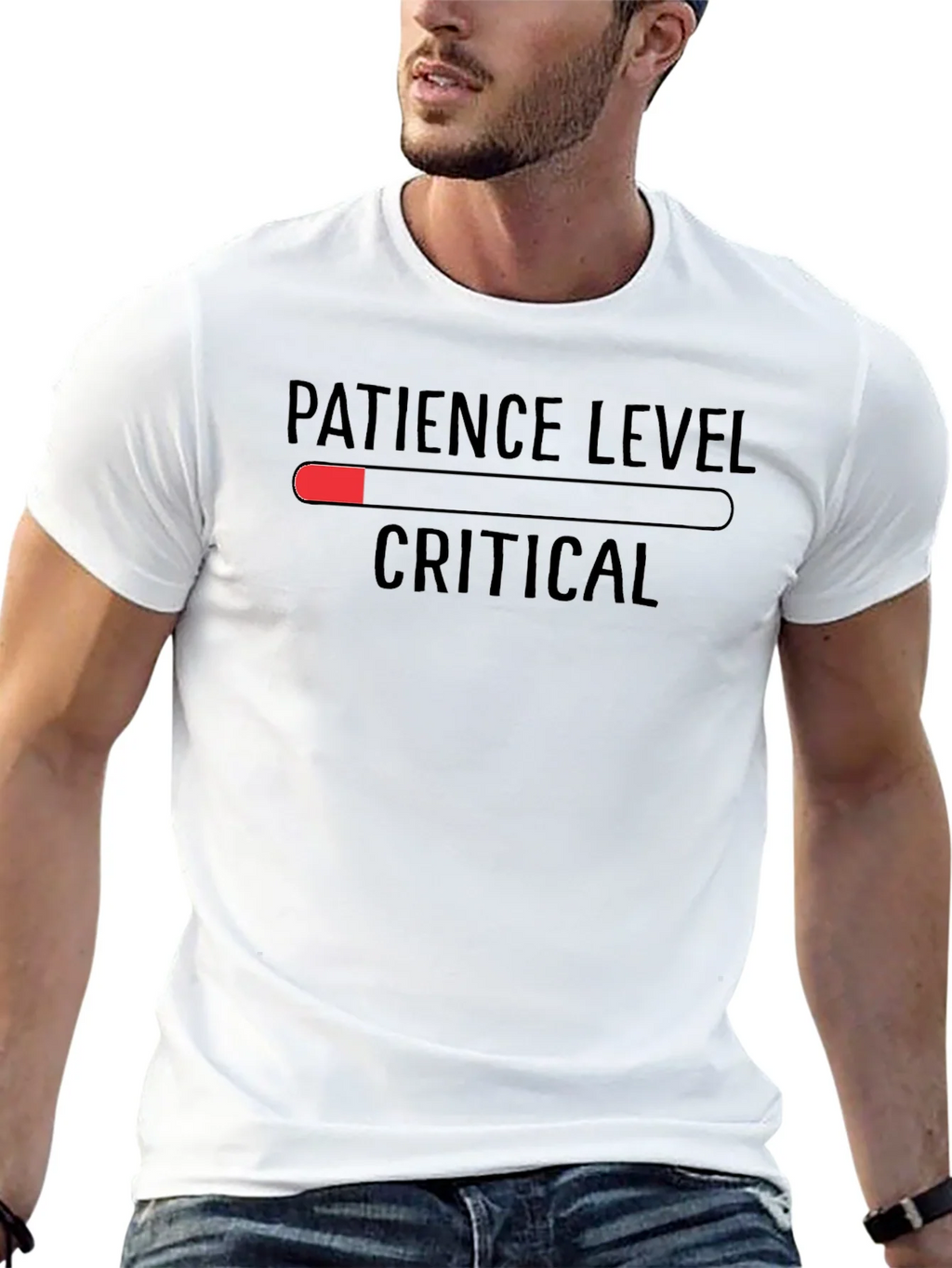 Patience Level Critical Black T-Shirt product image 5