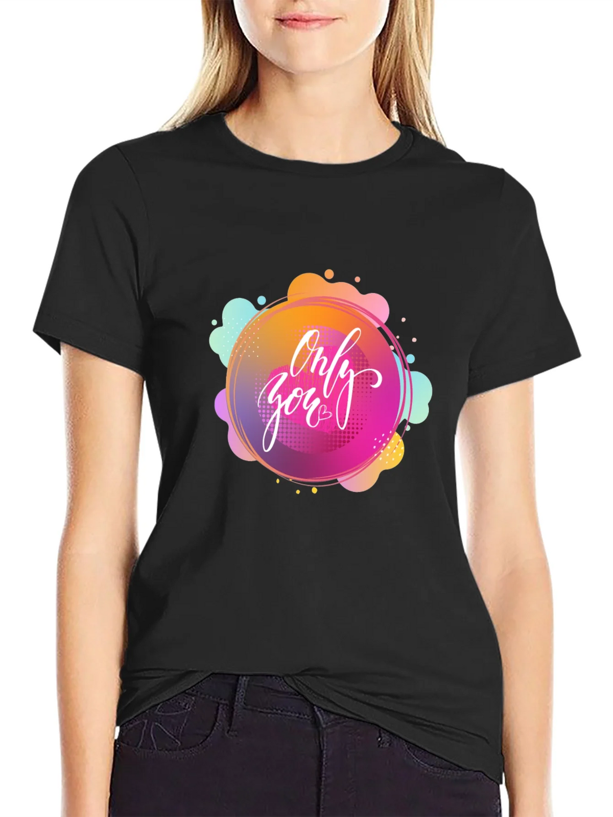Only You Graphic Black T-Shirt product image 2